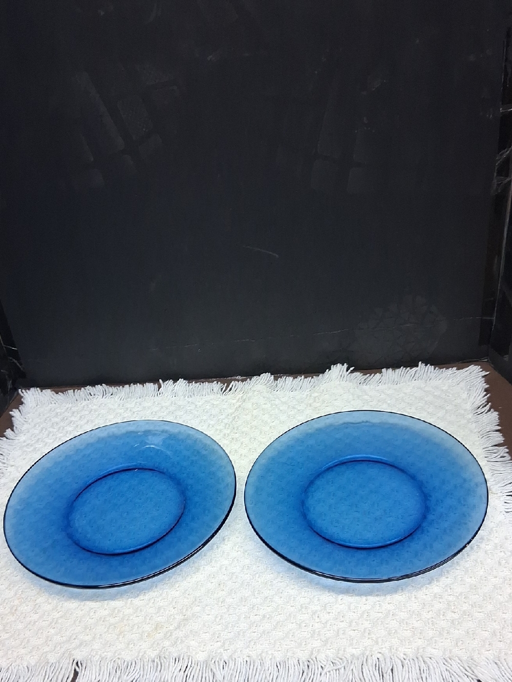 8" Blue Luncheon Plates‎ Set Of 2